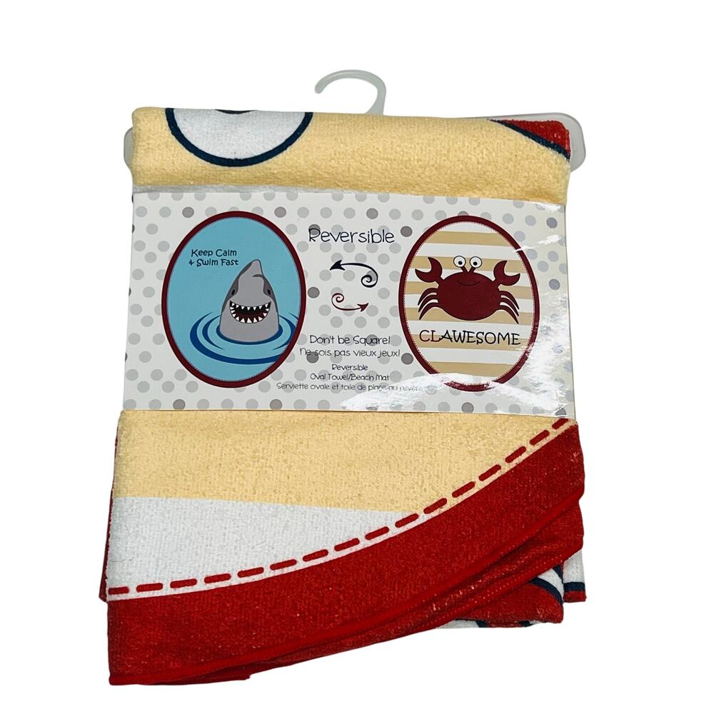 NWT Flap Jack Kids OS Oval Towel (Reversible)